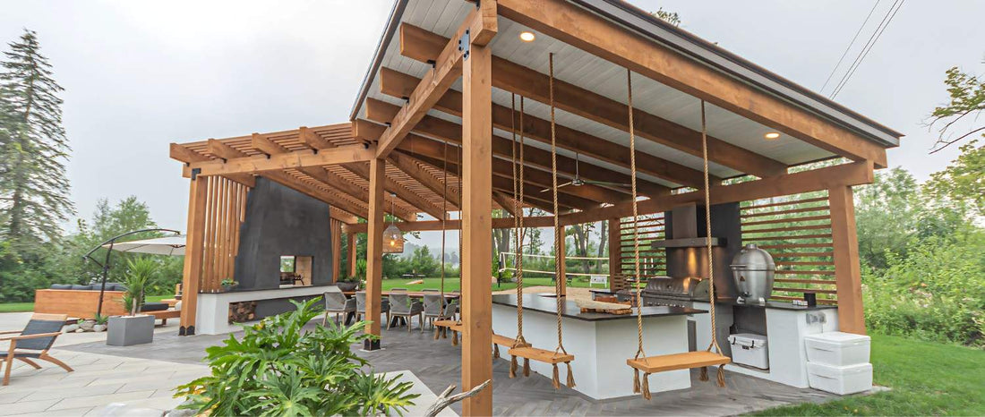 covered outdoor kitchen