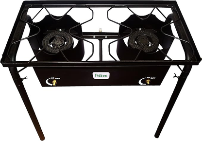 Patiora Dual Burner Propane Fryer – Portable 90,000 BTU Gas Stove with Stainless Steel Design, Perfect for Camping & Outdoor Cooking