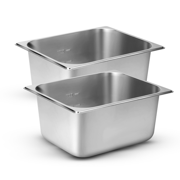 Bioexcel Full Size Steam Table Pan - Thick Stainless Steel Hotel Pans