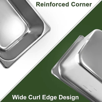 Outdoor cooking
Restaurant containers
Dish pans
Full-size steam table pans
Deep steam table pans
Hotel pan
Stainless steel hotel pans
oil pan
