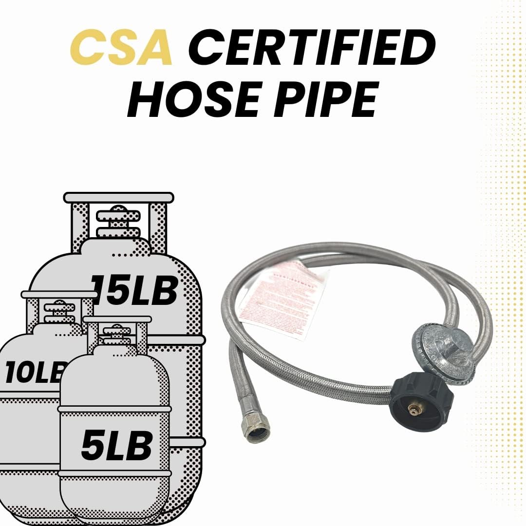 Propane regulator hose for grill  propane regulator and hose  high pressure adjustable propane regulator  regulator hose propane  Propane regulator hose 