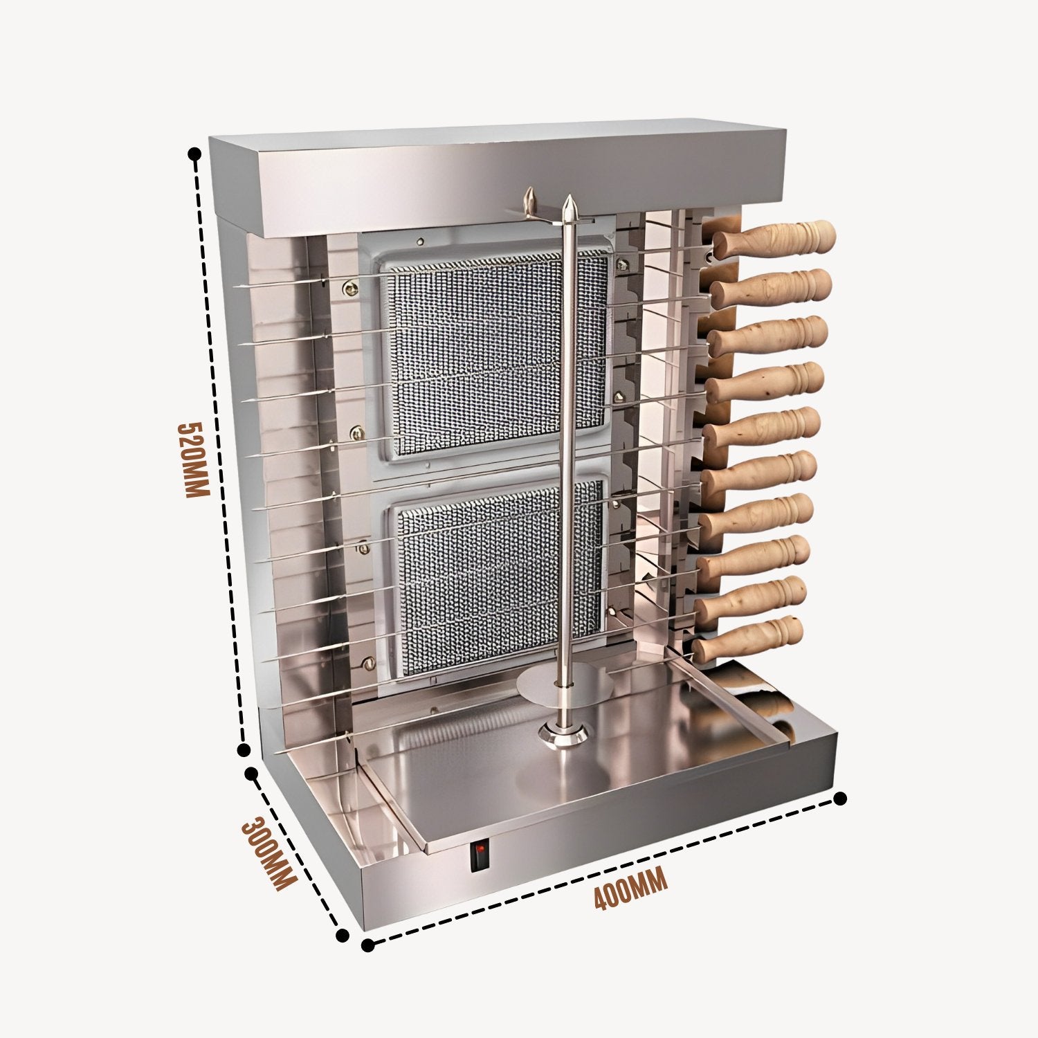 Bioexcel Shawarma Machine - 2 Burner Doner Kebab Machine for Commercia