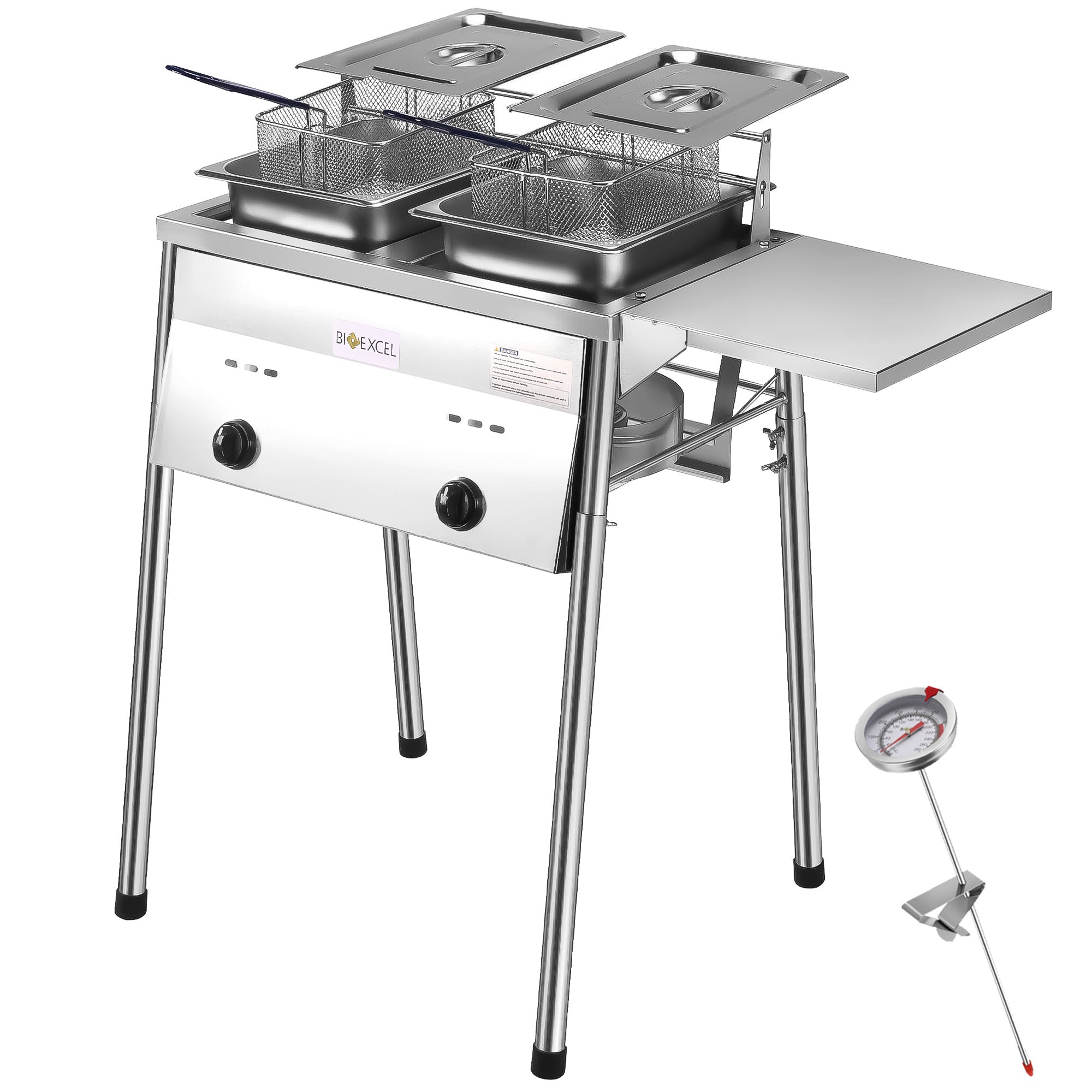 Bioexcel Two Tank Stainless Steel Deep Fryer Propane Deep Fryer Comm bioexcel-two-tank-stainless-steel-deep-fryer-propane-deep-fryer-comm