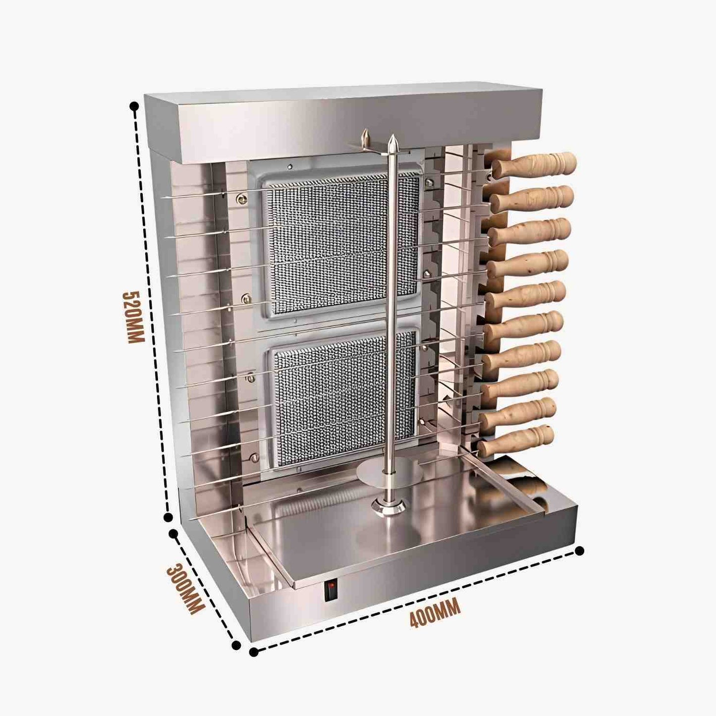 Bioexcel Shawarma Machine - 2 Burner Doner Kebab Machine for Commercia